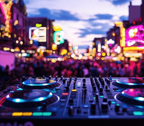 Street festival night view
